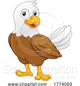 Vector Illustration of Cartoon Bald Eagle Bird Cute Wildlife Mascot by AtStockIllustration