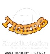 Vector Illustration of Tigers Sports Team Name Text Retro Style by AtStockIllustration