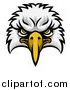 Vector Illustration of a Bald Eagle Mascot Face by AtStockIllustration
