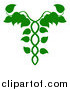 Vector Illustration of a Leafy Green Medical Dna Caduceus Plant by AtStockIllustration