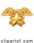 Vector Illustration of Eagle Star Symbol Crest Banner Parchment Design by AtStockIllustration
