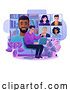 Vector Illustration of Guy Video Conference Call Online Team Meeting by AtStockIllustration