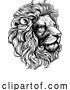 Vector Illustration of Lion Lions Head Woodcut Vintage Engraved Style by AtStockIllustration