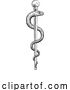 Vector Illustration of Rod of Asclepius Vintage Medical Snake Symbol by AtStockIllustration