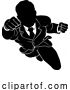 Vector Illustration of Silhouette Super Hero Businessman Superhero by AtStockIllustration